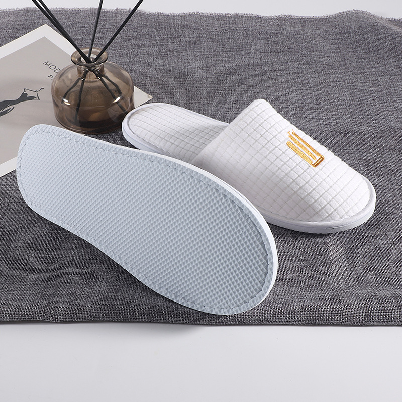 Hotel Disposable Slippers with Pure Cotton Jacquard for Manufacturer Wholesale _Hanbi 10