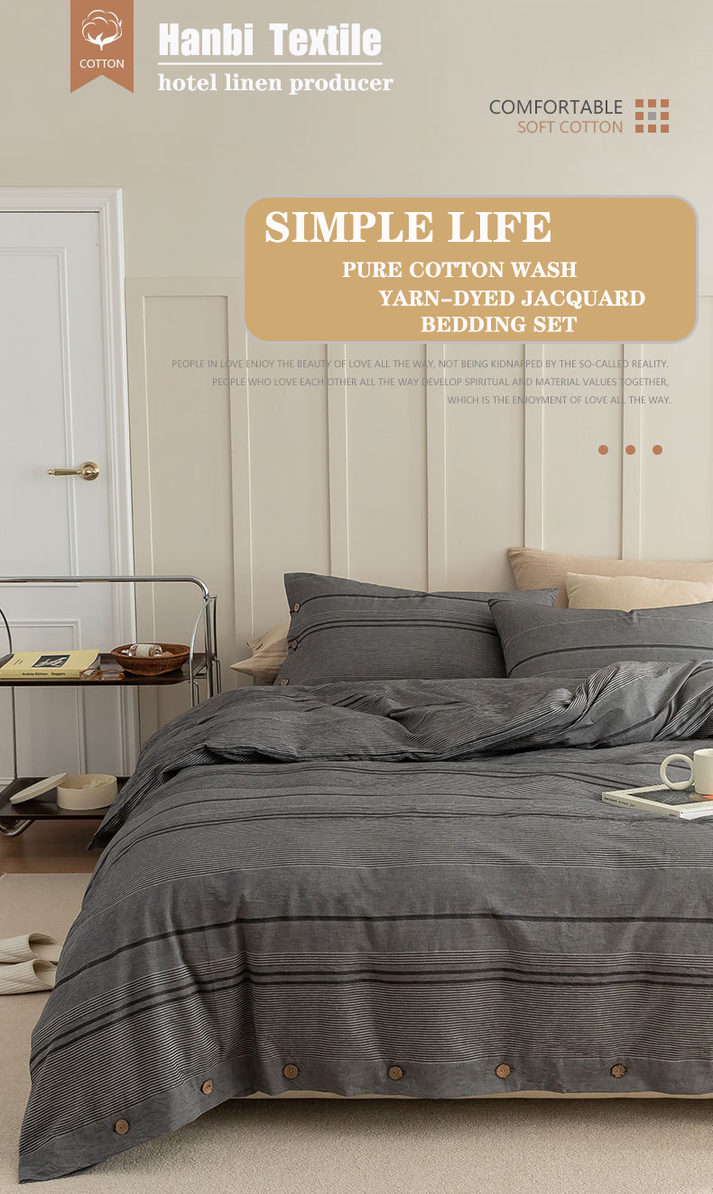 B&B Hotel Cotton Bedding Sets Customized Wholesale -Hanbi Textile 8