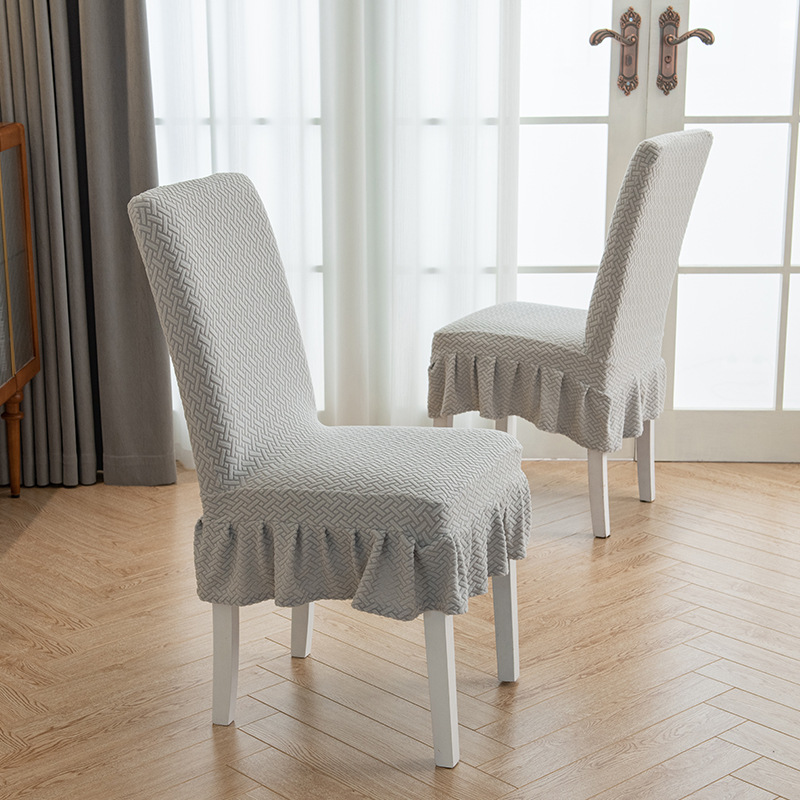 Thickened jacquard fleece antifouling hotel restaurant chair cover wholesale factory 8