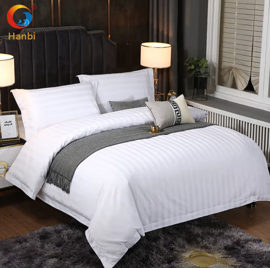 Hotel linen factory wholesale bedding all cotton sateen four sets 5