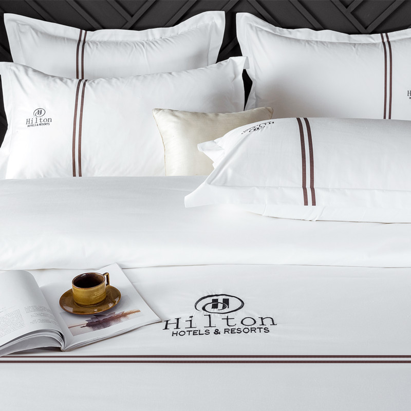 Hotel Bedding Set with Quilted Embroidery for Luxury Hotels _Hanbi 12