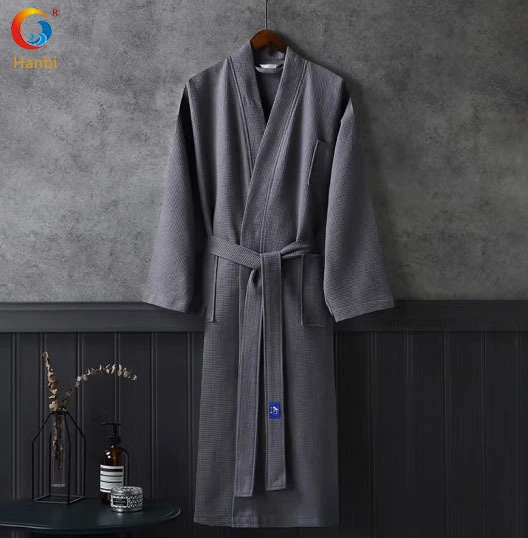 Pure cotton absorbent Waffle robe custom wholesale factory 1