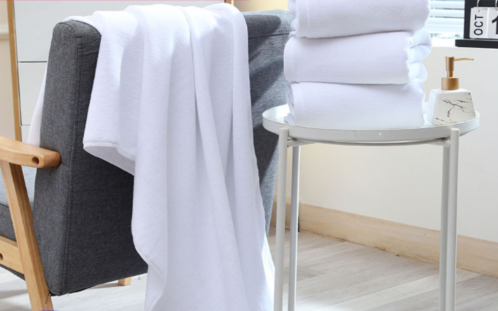 Best hotel collection towels cotton material 3 pieces per set white towel manufacturers-Hanbi textile 13