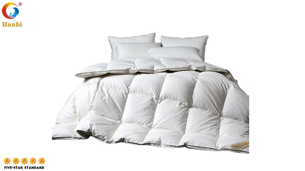 Winter Hotel White Goose Down Duvet with 100-Count Cotton Satin for Factory Wholesale 1