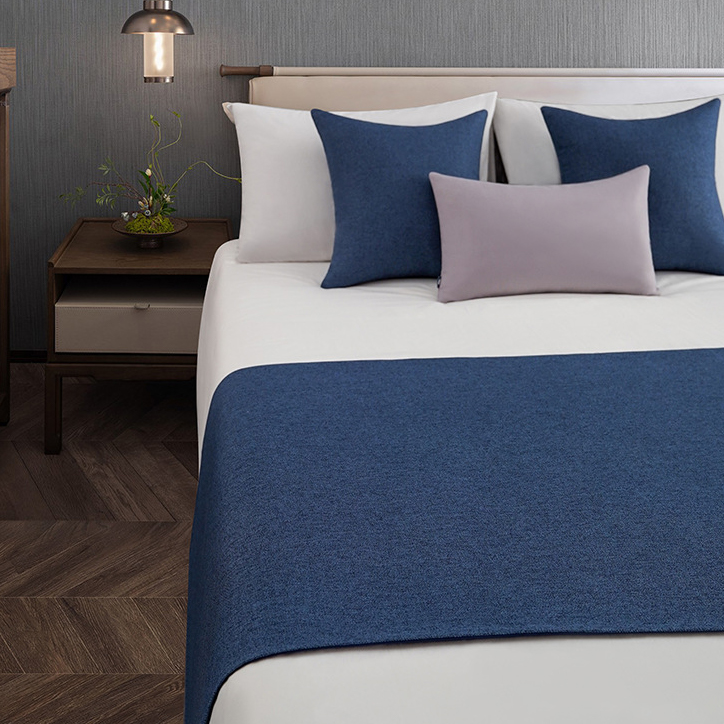 Hotel Bed Runner With Cotton And Linen For Factory Custom Wholesale _Hanb 9