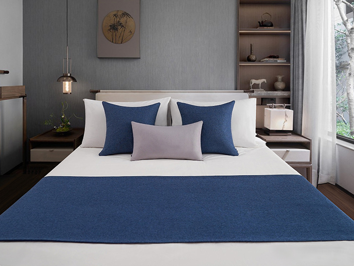 Hotel Bed Runner With Cotton And Linen For Factory Custom Wholesale _Hanb 8