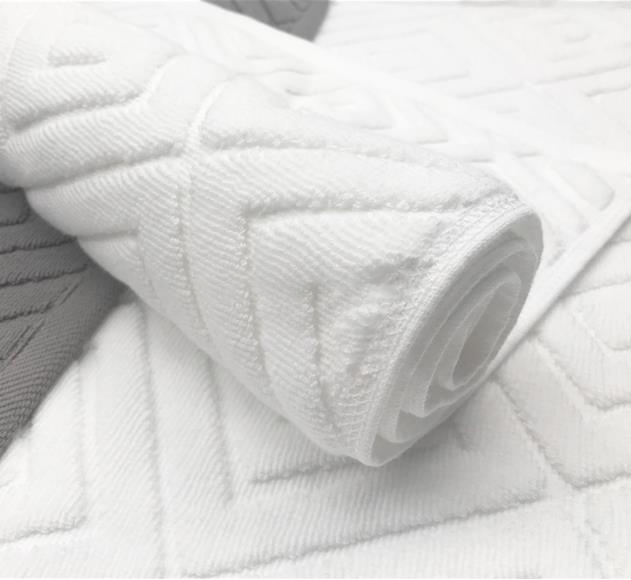 Best bathroom mats grey cotton hotel collection rugs non-slip manufacturers - Hanbi textile 8