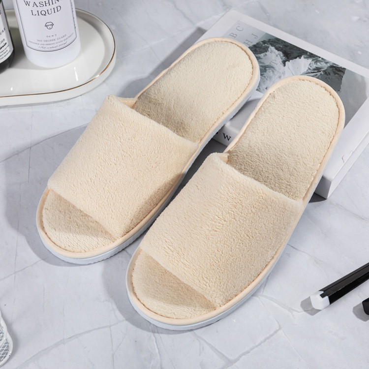 Five-Star Hotel Slippers With Coral Fleece For Manufacturers Custom Wholesale 17