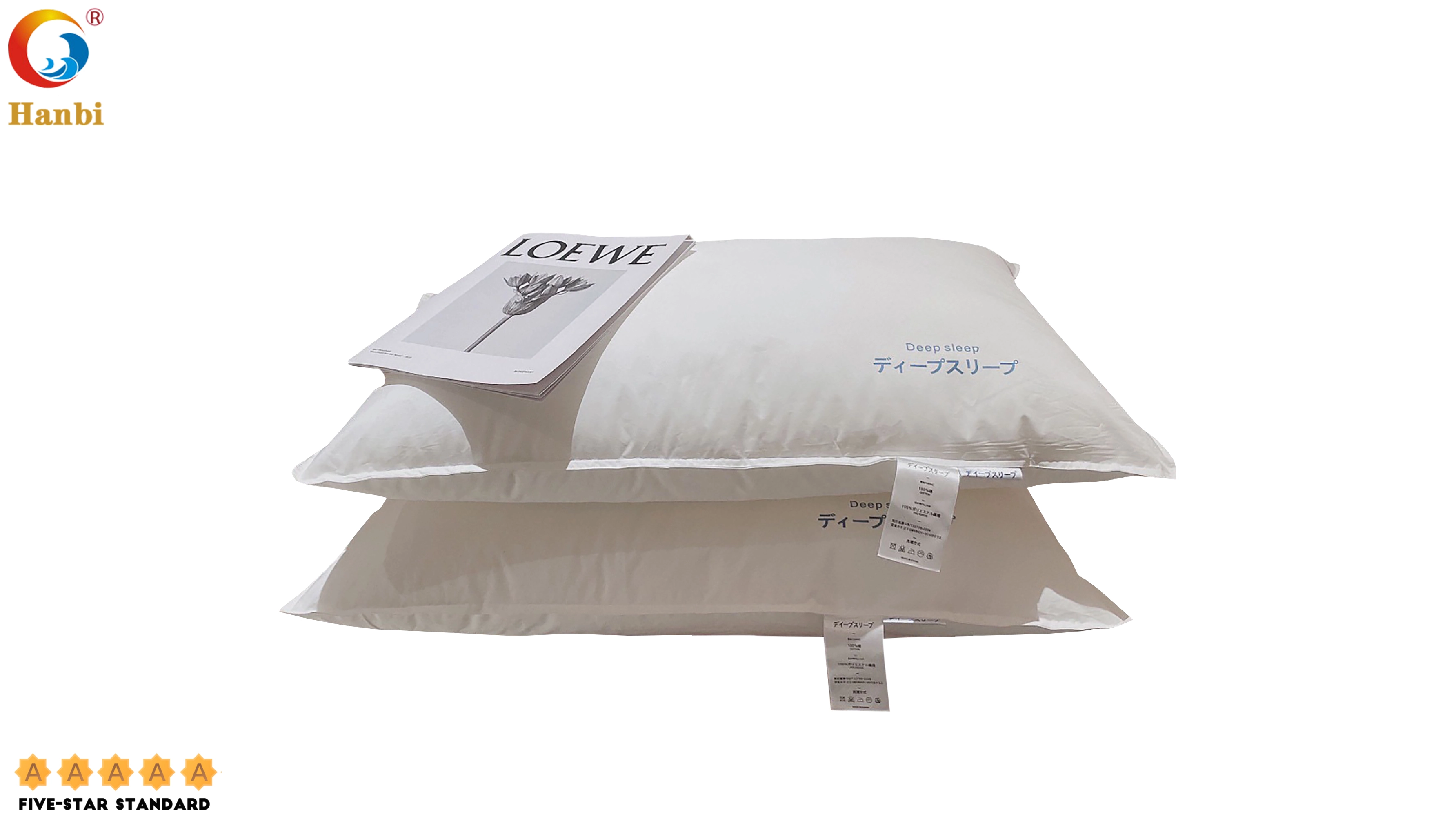 Hotel Quality Pillow for 100% Cotton Brushed Fluffy Pillow in Seven Star Hotel _Hanbi 1