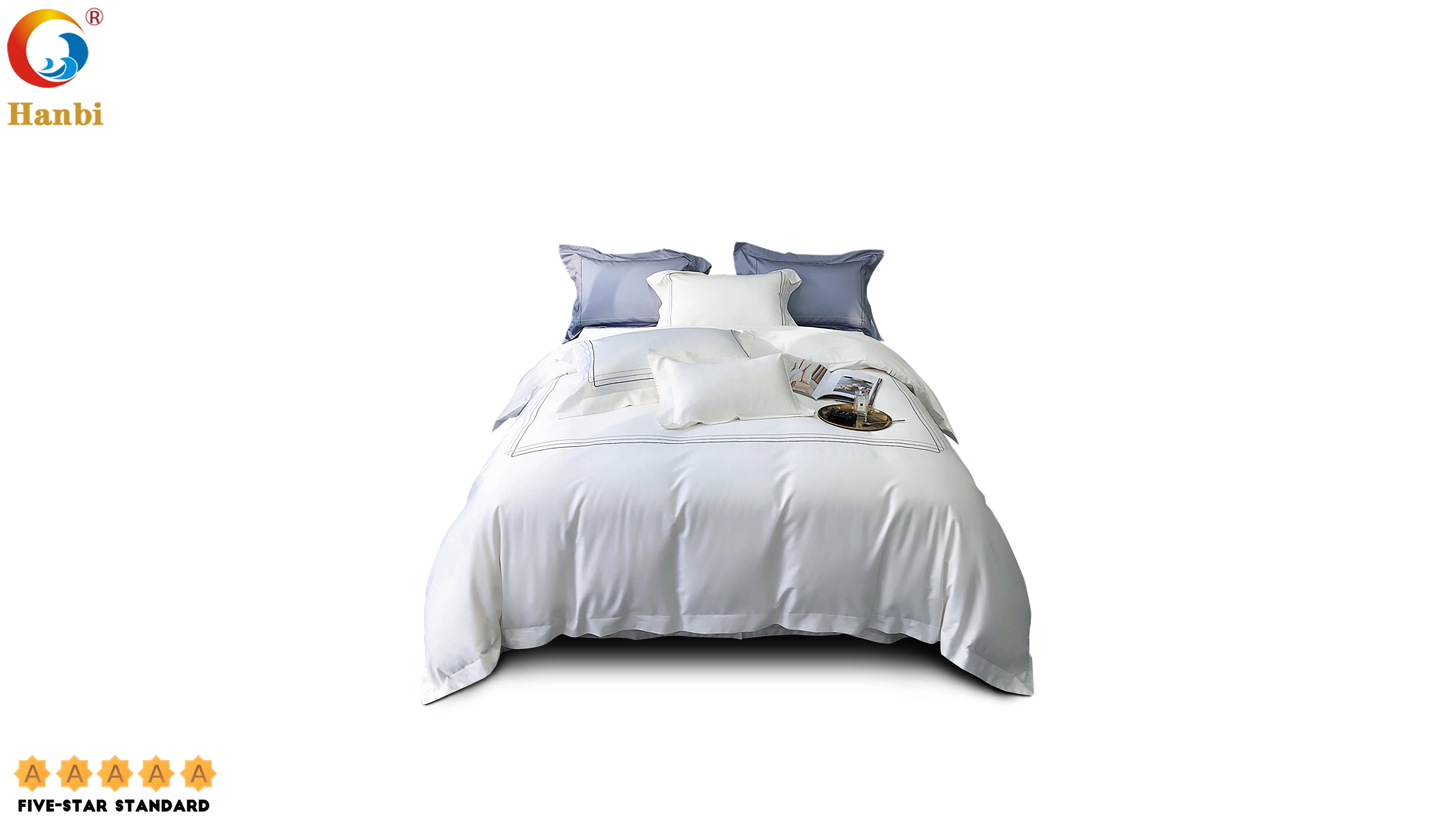 Hotel Bedding Set With Pakistan Long-Staple Cotton Sateen For Five-Star Hotel _Hanbi 1