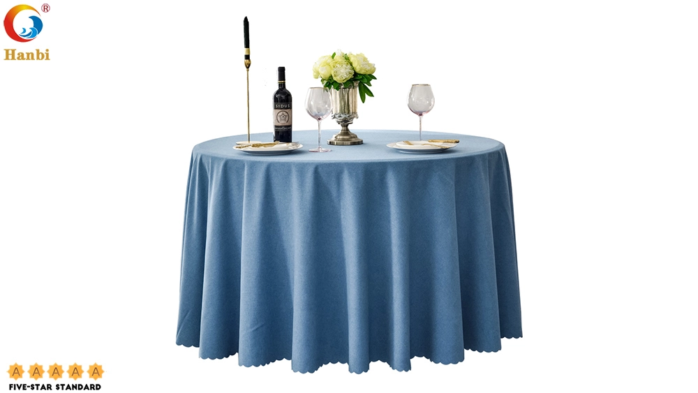 Cotton and Linen Blended Hotel Tablecloth of Waterproof and Oil-proof No-clean 1
