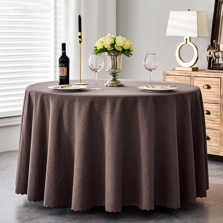 Cotton and Linen Blended Hotel Tablecloth of Waterproof and Oil-proof No-clean 18