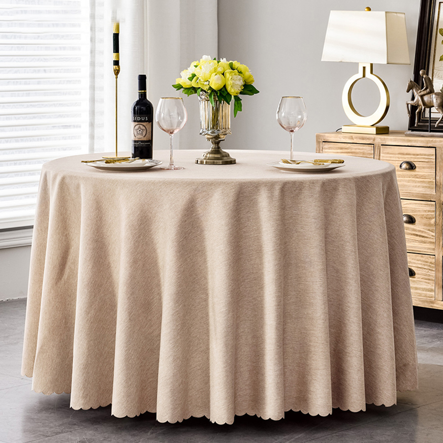 Cotton and Linen Blended Hotel Tablecloth of Waterproof and Oil-proof No-clean 13
