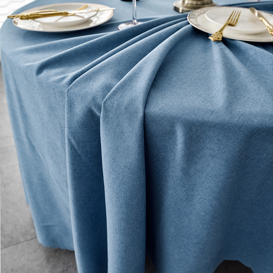 Cotton and Linen Blended Hotel Tablecloth of Waterproof and Oil-proof No-clean 10