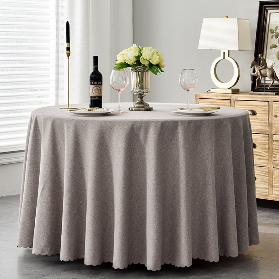 Cotton and Linen Blended Hotel Tablecloth of Waterproof and Oil-proof No-clean 11