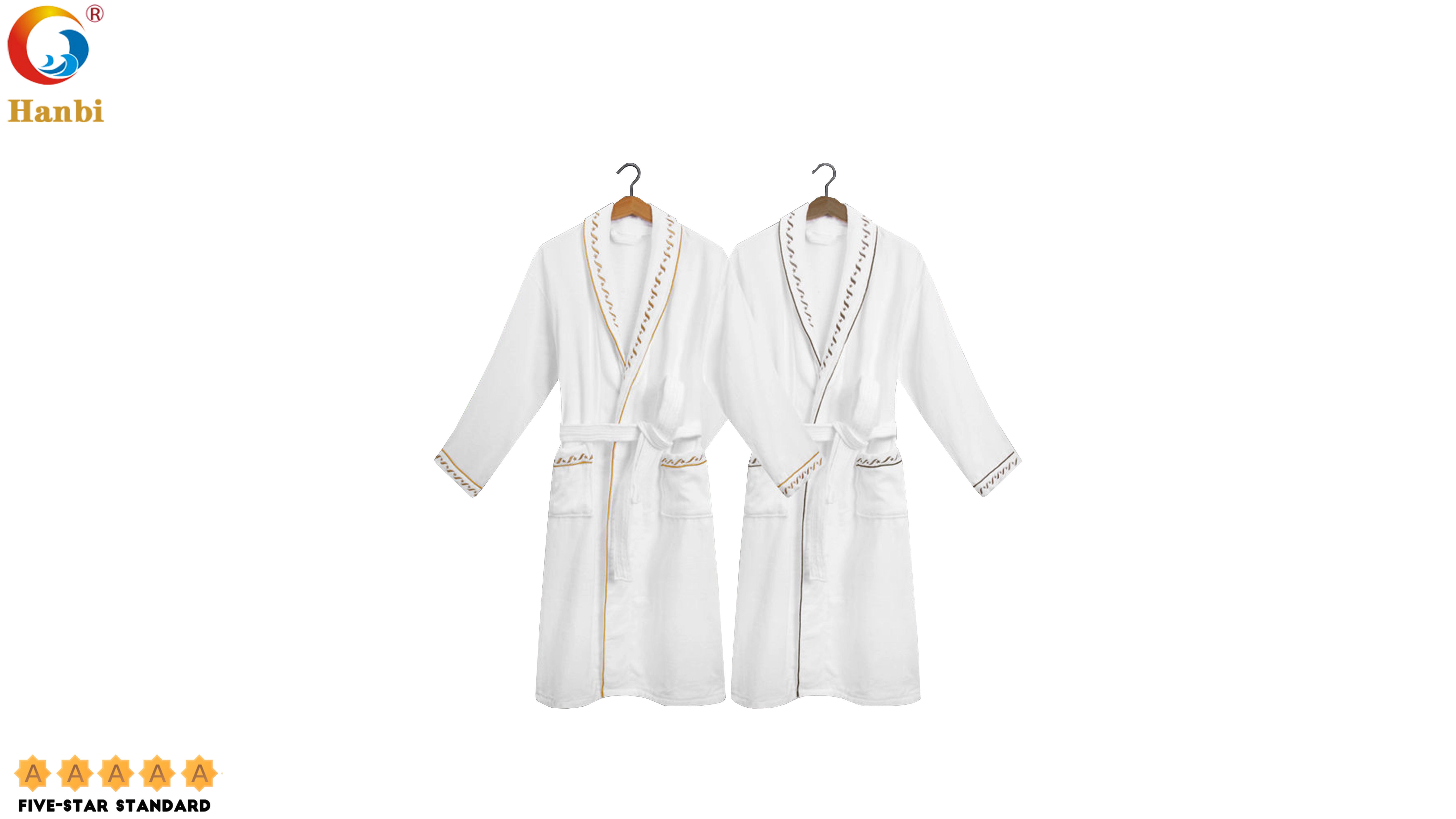 Hotel Bathrobe Whit Pure Cotton Cut Velvet For Luxury Hotel Custom Wholesale 1