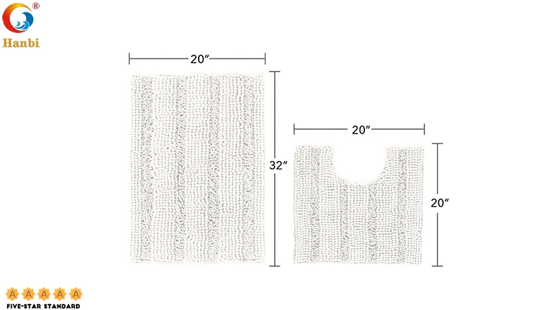 Hanbi Bathroom Floor Mat with Non-Slip Long Hair and Strong Water Absorption for Manufacturers Wholesale 1