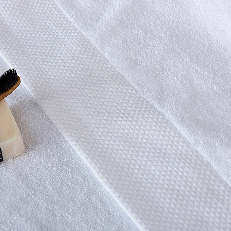 Hanbi 16 Count Long Staple Cotton Platinum Satin Bath Towel Wholesale 14