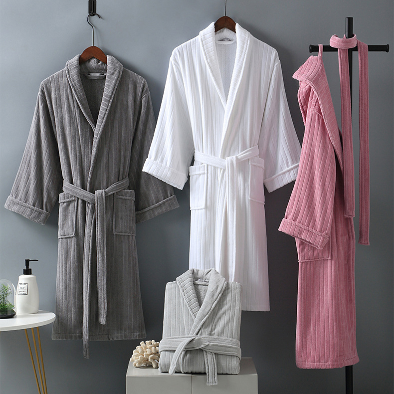 Hotel Bathrobe With Egyptian Long-Staple Cotton For Factory Customized wholesale 9