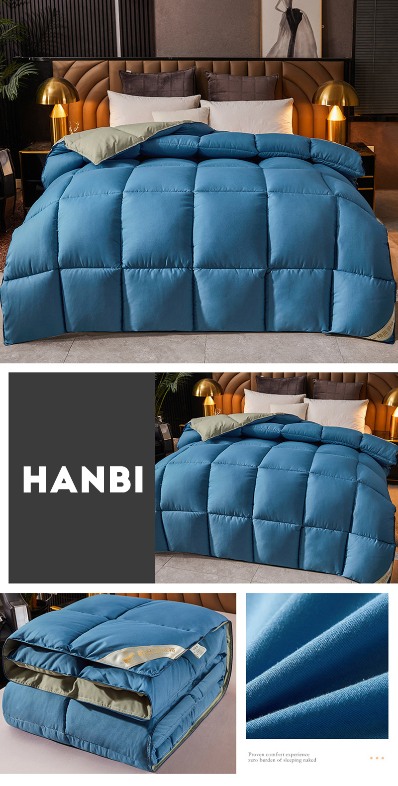 Custom hotel style duvet factory price Manufacturer | Hanbi Textile 11