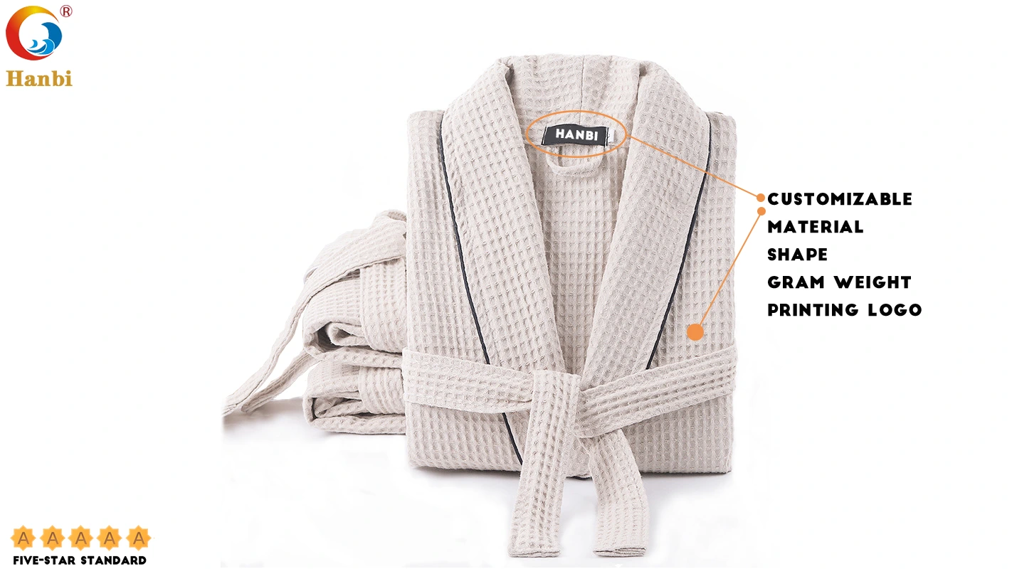 Cotton Waffle Pattern Hotel Bathrobe Senior Customization - Hanbi Textile 1