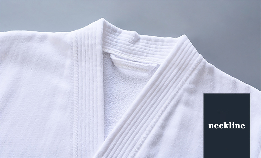 bathrobe neckline