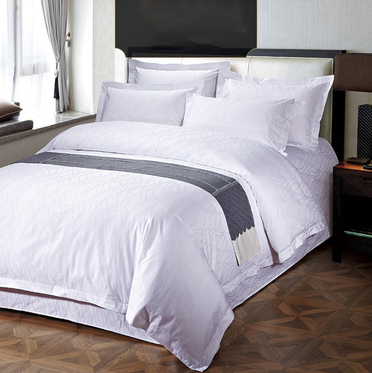 Hotel Bedding Set Of Cotton Satin Jacquard Linen Customized Wholesale _Hanbi 8