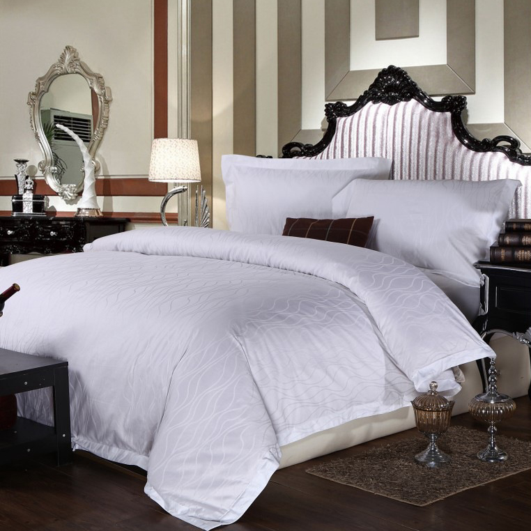 Hotel Bedding Set Of Cotton Satin Jacquard Linen Customized Wholesale _Hanbi 10