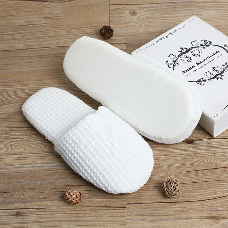 Disposable Waffle Slippers For Air Travel Hotel Guests _Hanbi 10