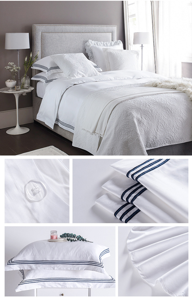 Luxury Hotel Bedding Set With Quilting Edge For Factory Custom Wholesale _Hanbi 12