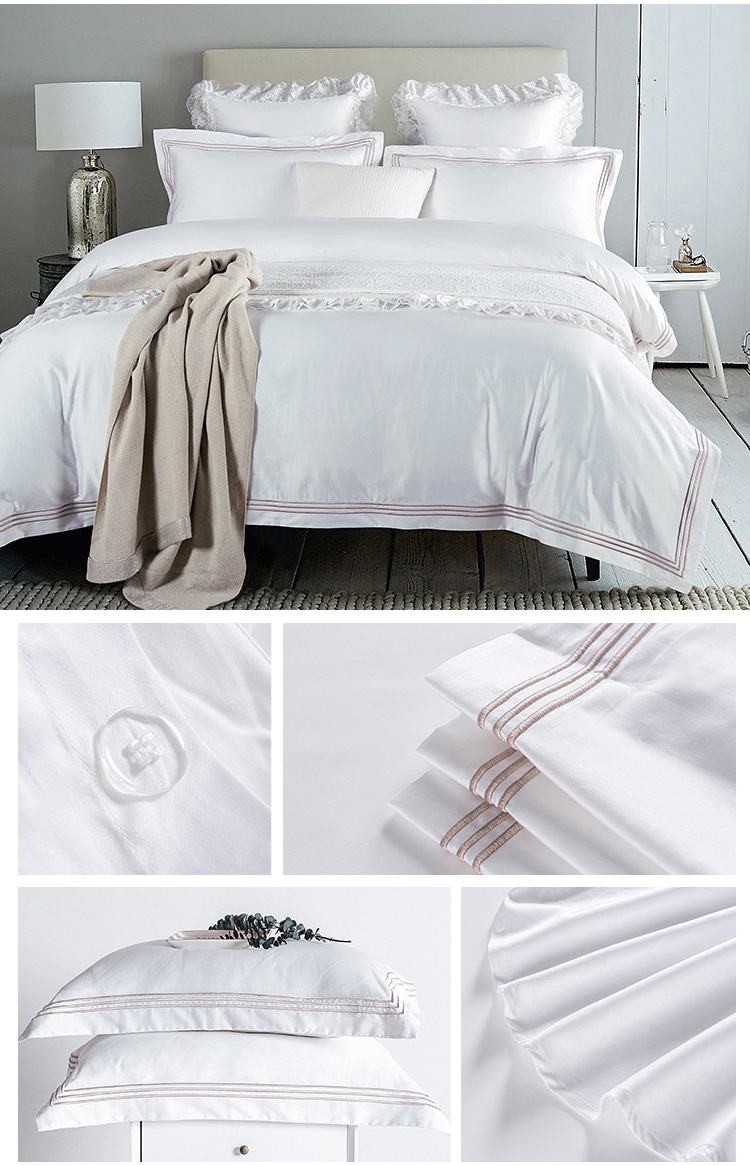 Luxury Hotel Bedding Set With Quilting Edge For Factory Custom Wholesale _Hanbi 14