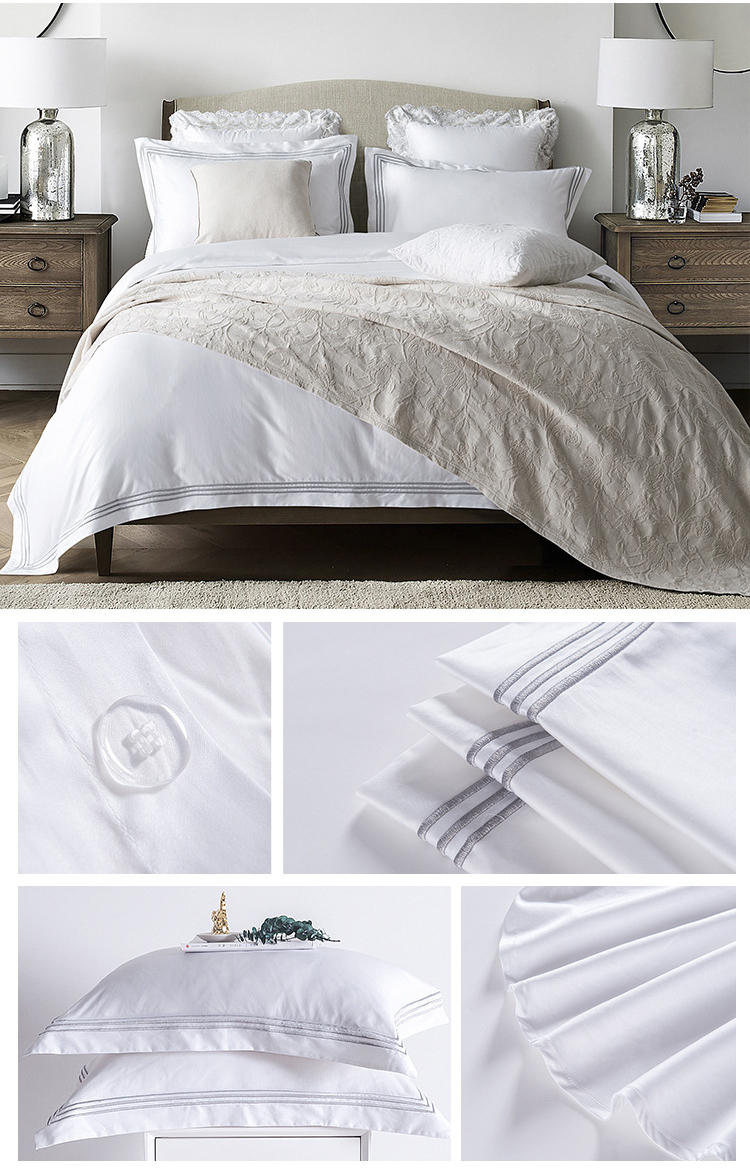 Luxury Hotel Bedding Set With Quilting Edge For Factory Custom Wholesale _Hanbi 13