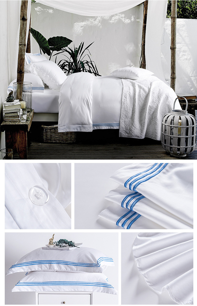 Luxury Hotel Bedding Set With Quilting Edge For Factory Custom Wholesale _Hanbi 16