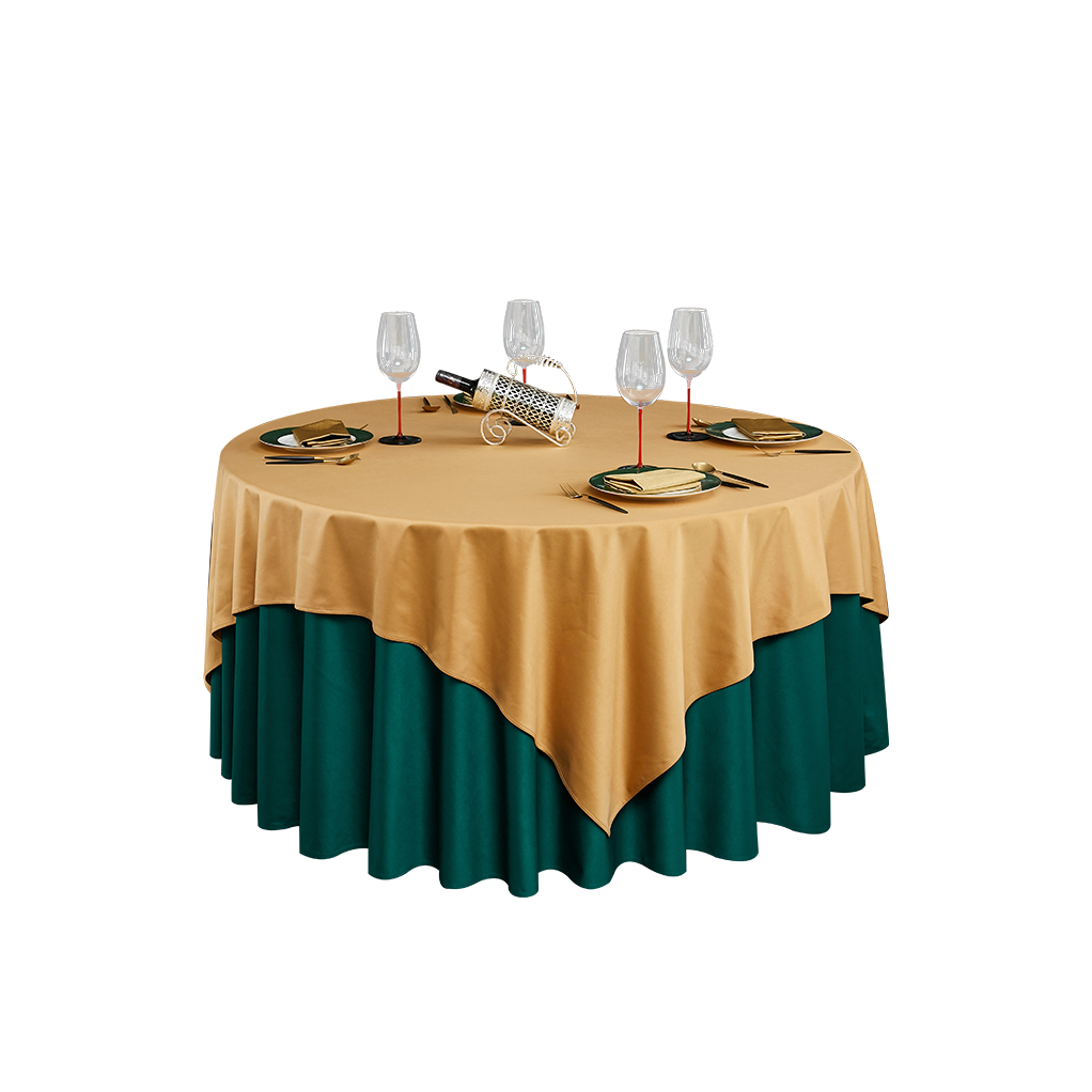 Hotel Tablecloth Whit Cotton Linen Waterproof In Upscale Hotel For Wedding Banquet _Hanbi 8