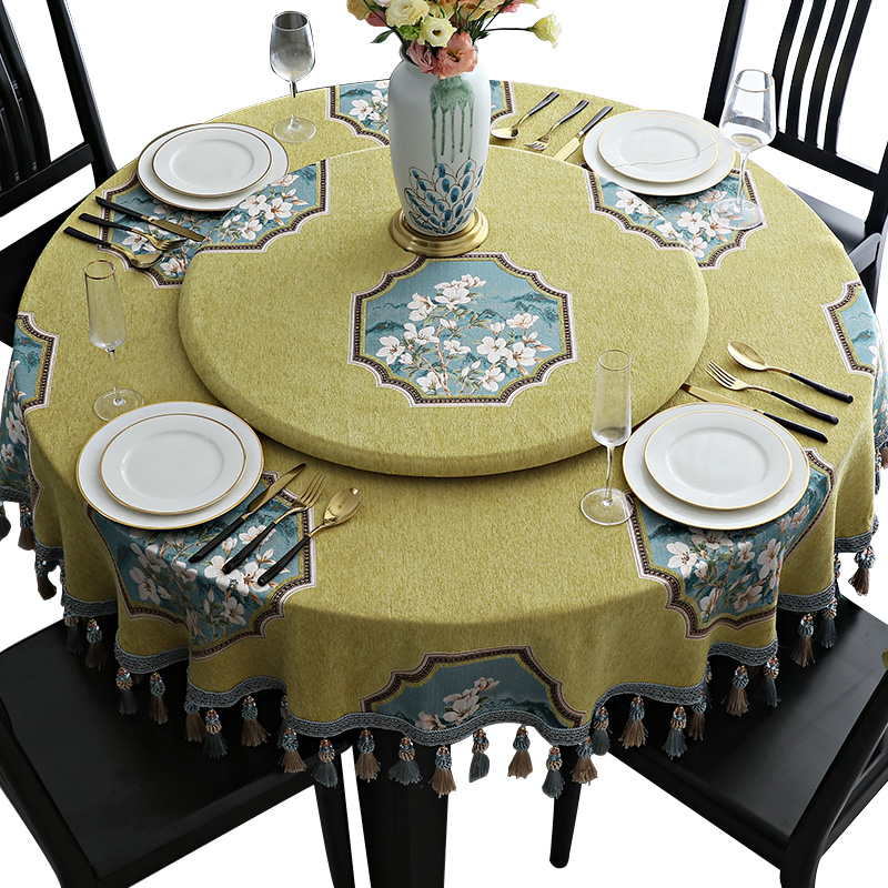 Round Tablecloth For Waterproof In Luxury Hotel Restaurant _Hanbi 18