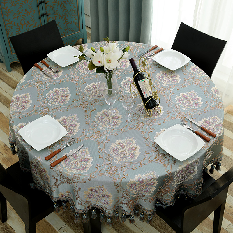 Round Tablecloth For Waterproof In Luxury Hotel Restaurant _Hanbi 13