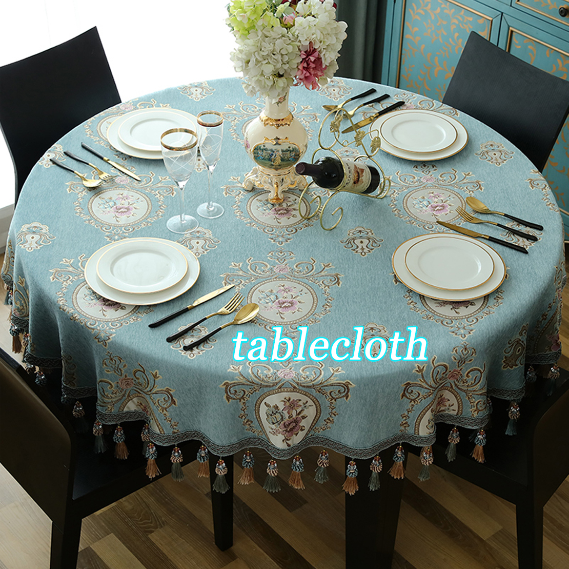 Round Tablecloth For Waterproof In Luxury Hotel Restaurant _Hanbi 8
