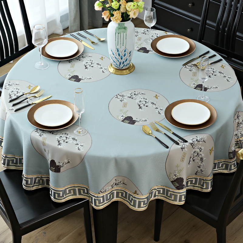 Round Tablecloth For Waterproof In Luxury Hotel Restaurant _Hanbi 14
