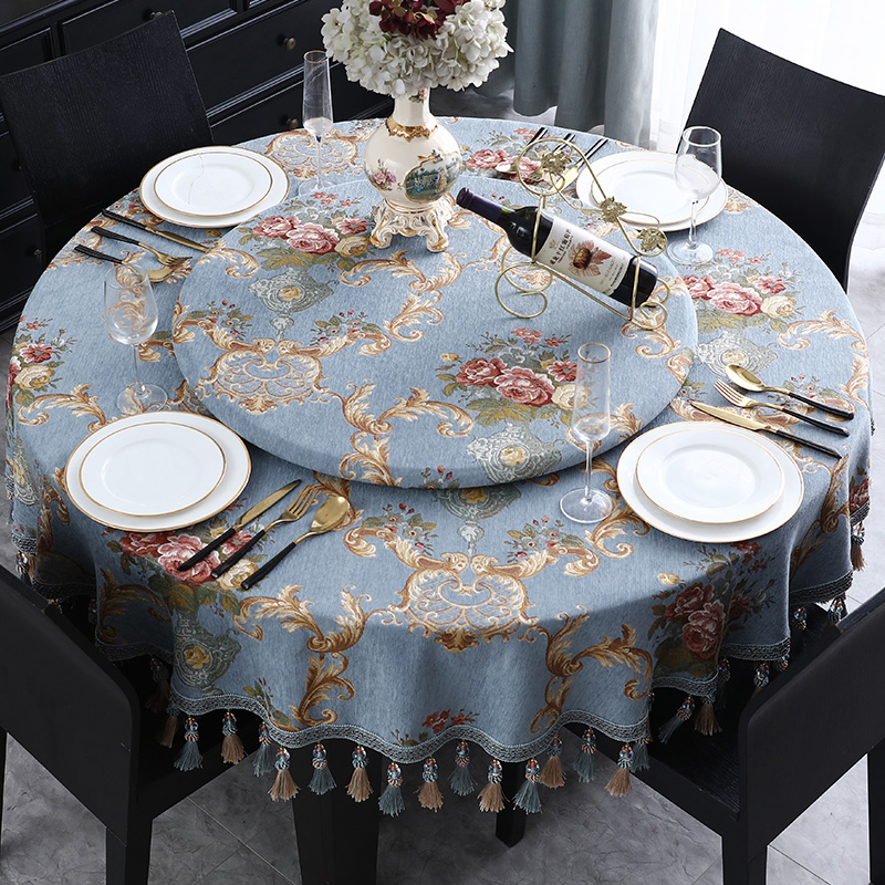 Round Tablecloth For Waterproof In Luxury Hotel Restaurant _Hanbi 17