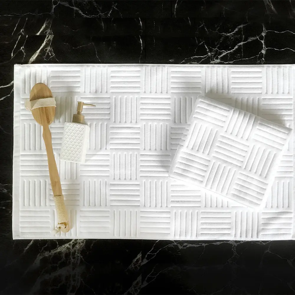 Custom hotel style bathroom floor towels with custom services Manufacturer | Hanbi Textile 7