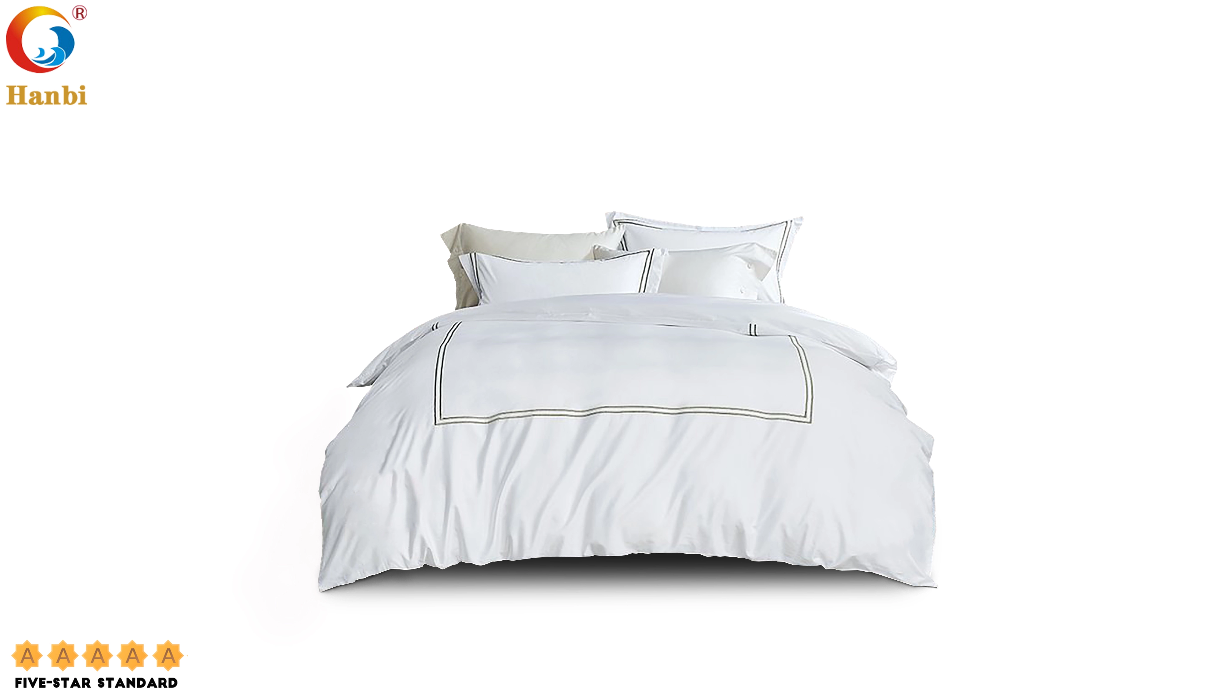 Hotel Bedding Set With Long-Staple Cotton Double-Thread Embroidery To Customizable 1