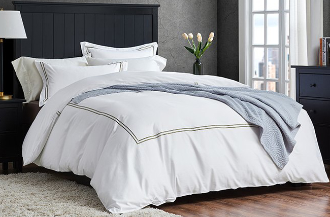 Hotel Bedding Set With Long-Staple Cotton Double-Thread Embroidery To Customizable 8