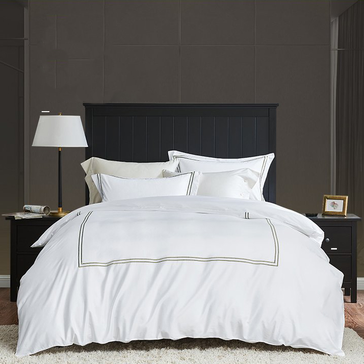 Hotel Bedding Set With Long-Staple Cotton Double-Thread Embroidery To Customizable 13