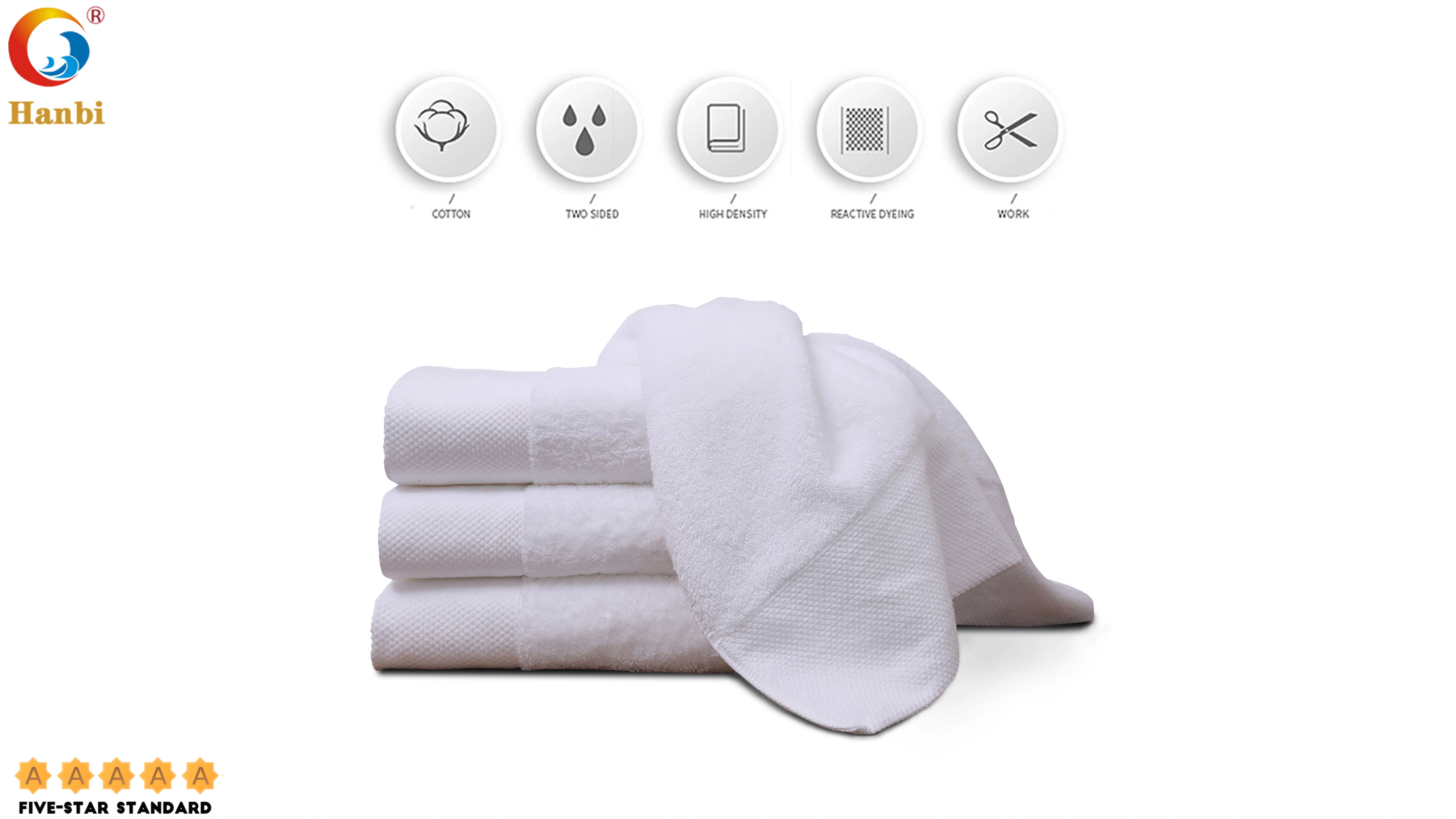 Hotel Towel with White Cotton of Platinum Satin Craft _Hanbi Textile 1