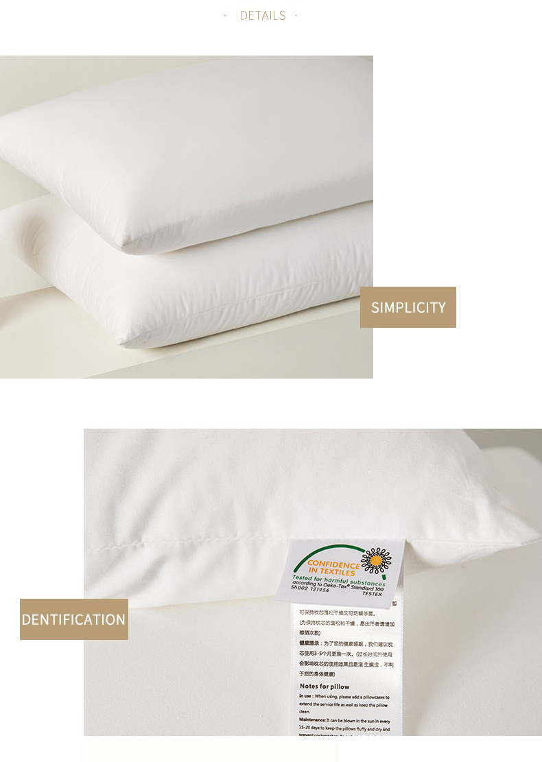 Luxury Cotton Star Hotel Pillow Source Factory Custom Wholesale -Hanbi Textile 6