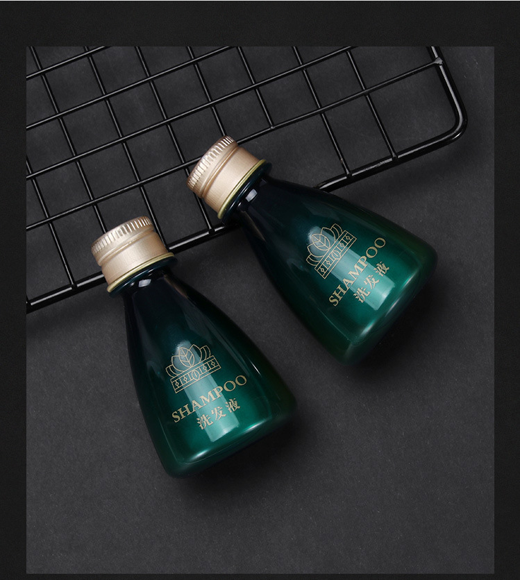 Luxury royal hotel bathroom anentity toiletries dark blue hotel shampoo with design manufacturers- Hanbi textile 14