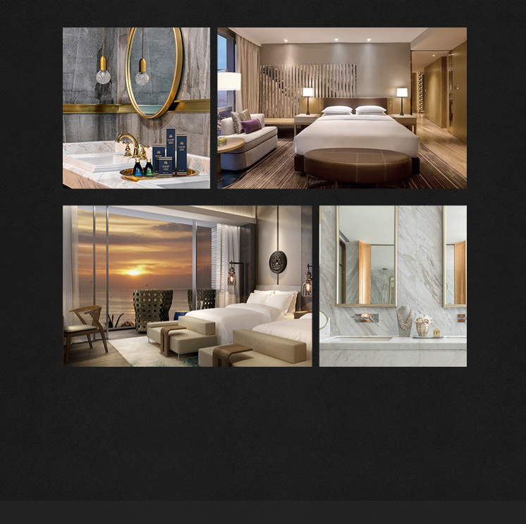 Luxury royal hotel bathroom anentity toiletries dark blue hotel shampoo with design manufacturers- Hanbi textile 12