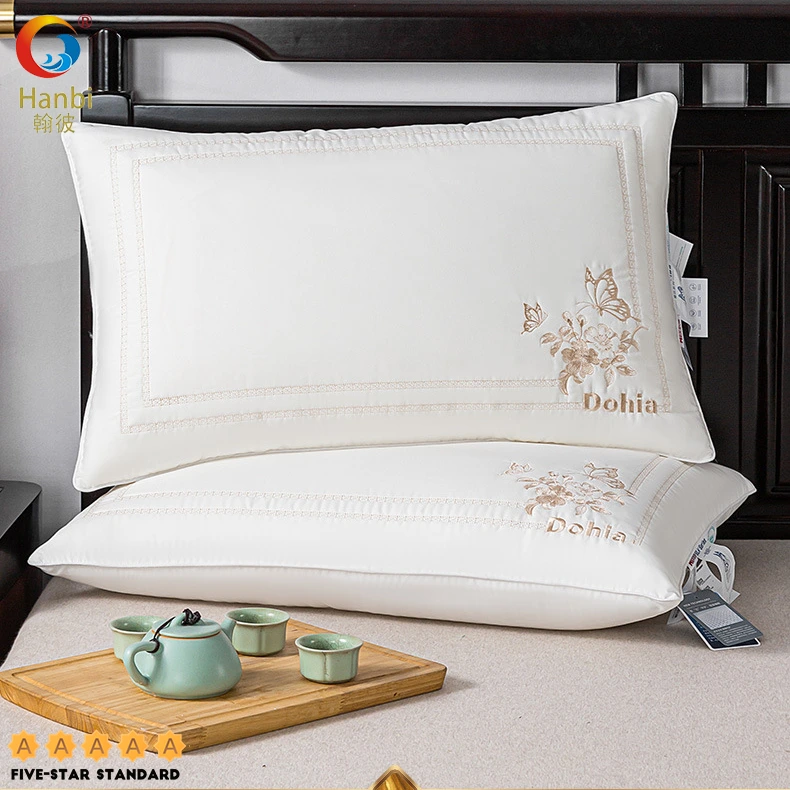 100% Cotton Three-Dimensional Hotel Pillow Custom Wholesale -Hanbi Textile 1