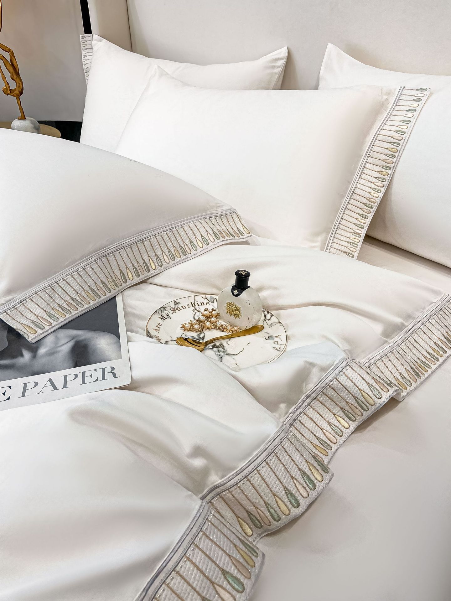 100% Cotton Luxury Hotel Bedding Sets Custom Wholesale -Hanbi Textile 9