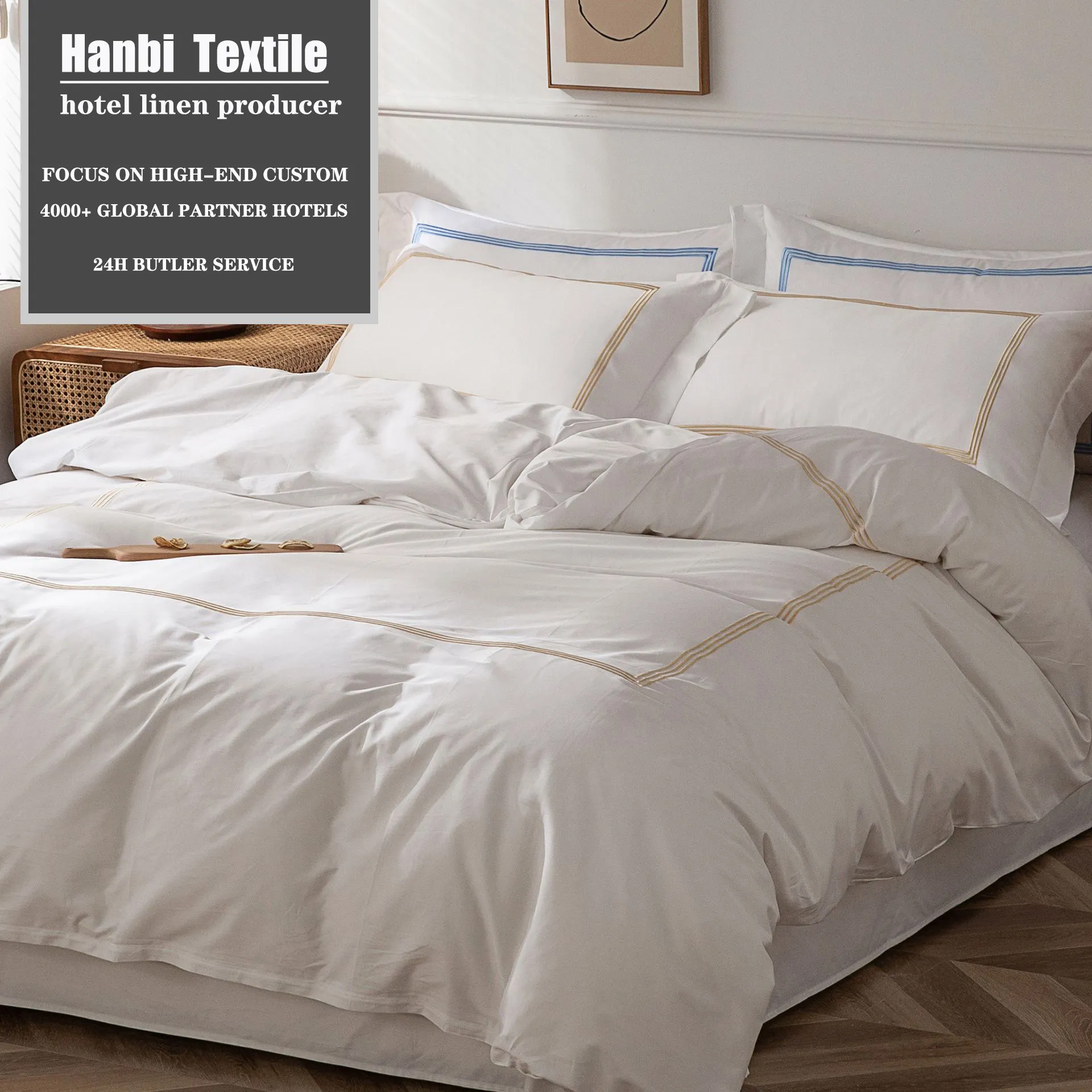 Custom luxury hotel bedding sets supply Manufacturer | Hanbi Textile 5